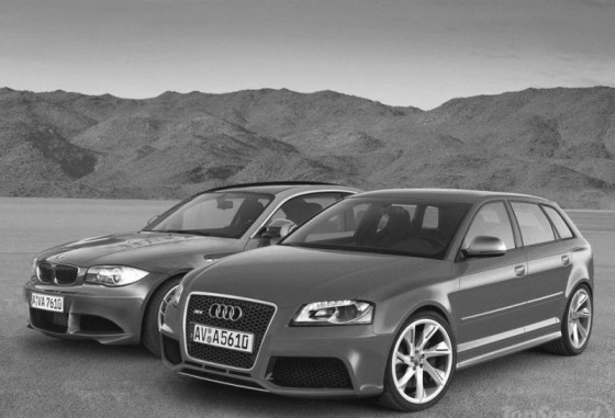 Audi RS3 vs BMW serie1 M coupé : Le match virtuel