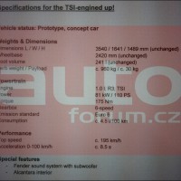VW UP GT 2013 : Les spécifications