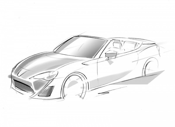 Sketch Toyota FT 86 Open Concept 600x436 Toyota FT86 Open Concept : Un sketch en attendant Genève 