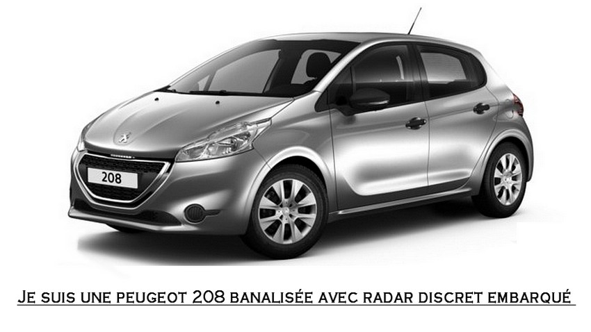Peugeot 208 banalisée idéale pour les radars embarqués